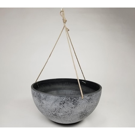 Pipers Pit Round Hanging Planter Spackled Gray PI2967331